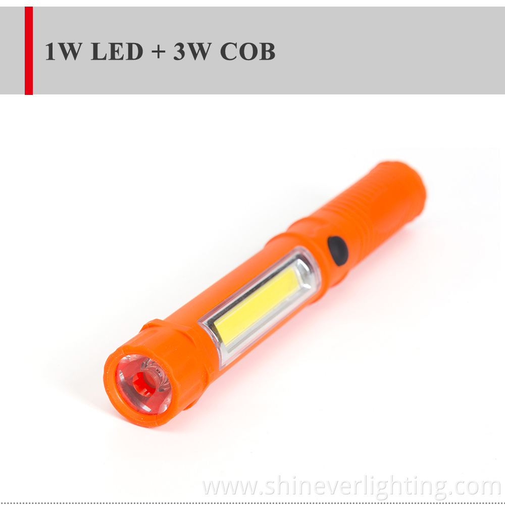 Led plastic flashlight